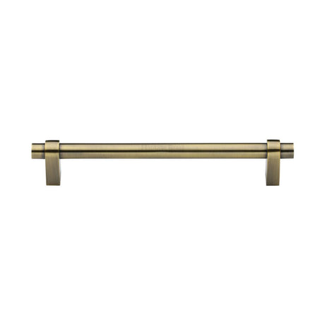 This is an image of a Heritage Brass - Cabinet Pull Industrial Design 160mm CTC Antique Brass Finish, c2480-160-at that is available to order from Trade Door Handles in Kendal.