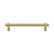 This is an image of a Heritage Brass - Cabinet Pull Industrial Design 160mm CTC Satin Brass Finish, c2480-160-sb that is available to order from Trade Door Handles in Kendal.