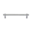 This is an image of a Heritage Brass - Cabinet Pull Industrial Design 160mm CTC Satin Chrome Finish, c2480-160-sc that is available to order from Trade Door Handles in Kendal.