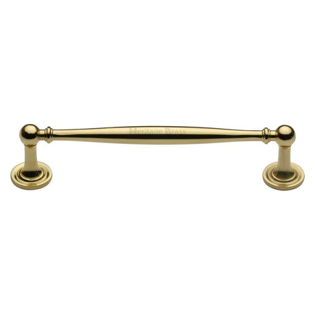 This is an image of a Heritage Brass - Cabinet Pull Colonial Design 152mm CTC Polished Brass Finish, c2533-152-pb that is available to order from Trade Door Handles in Kendal.