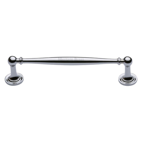 This is an image of a Heritage Brass - Cabinet Pull Colonial Design 152mm CTC Polished Chrome Finish, c2533-152-pc that is available to order from Trade Door Handles in Kendal.