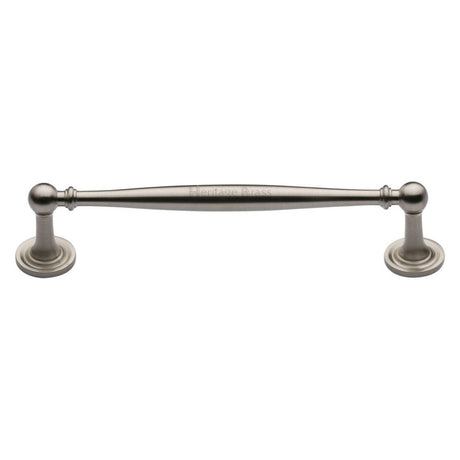 This is an image of a Heritage Brass - Cabinet Pull Colonial Design 152mm CTC Satin Nickel Finish, c2533-152-sn that is available to order from Trade Door Handles in Kendal.