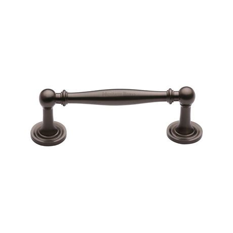 This is an image of a Heritage Brass - Cabinet Pull Colonial Design 96mm CTC Matt Bronze Finish, c2533-96-mb that is available to order from Trade Door Handles in Kendal.