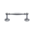 This is an image of a Heritage Brass - Cabinet Pull Colonial Design 96mm CTC Satin Chrome Finish, c2533-96-sc that is available to order from Trade Door Handles in Kendal.