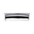 This is a image of a Heritage Brass - Drawer Cup Pull Shropshire Design 76/96mm CTC Pol. Chrome Finis that is available to order from Trade Door Handles in Kendal