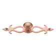 This is an image of a Heritage Brass - Cabinet Knob Oval/Backplate Design 32mm Satin Rose Gold Finish, c3072-32-srg that is available to order from Trade Door Handles in Kendal.