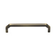 This is an image of a Heritage Brass - Cabinet Pull Hex Angular Design 152mm CTC Antique Finish, c3465-152-at that is available to order from Trade Door Handles in Kendal.