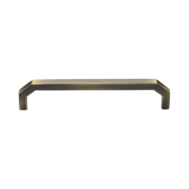 This is an image of a Heritage Brass - Cabinet Pull Hex Angular Design 152mm CTC Antique Finish, c3465-152-at that is available to order from Trade Door Handles in Kendal.