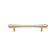 This is an image of a Heritage Brass - Cabinet Pull T-Bar Raindrop Design 128mm CTC Satin Brass Finish, c3570-128-sb that is available to order from Trade Door Handles in Kendal.