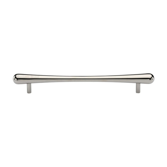 This is an image of a Heritage Brass - Cabinet Pull T-Bar Raindrop Design 192mm CTC Polished Nickel Finish, c3570-192-pnf that is available to order from Trade Door Handles in Kendal.