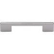 This is an image of a Heritage Brass - Cabinet Pull Slim Metro Design 128mm CTC Polished Nickel Finish, c3681-128-pnf that is available to order from Trade Door Handles in Kendal.