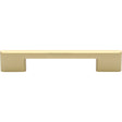 This is an image of a Heritage Brass - Cabinet Pull Slim Metro Design 128mm CTC Satin Brass Finish, c3681-128-sb that is available to order from Trade Door Handles in Kendal.