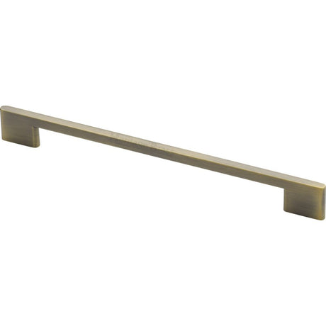High quality image of Heritage Brass - Cabinet Pull Slim Metro Design 256mm CTC Antique Brass Finish | Sku. c3681-256-at | Trade Door Handles, Kendal.
