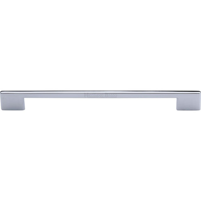 High quality image of Heritage Brass - Cabinet Pull Slim Metro Design 256mm CTC Polished Chrome Finish | Sku. c3681-256-pc | Trade Door Handles, Kendal.