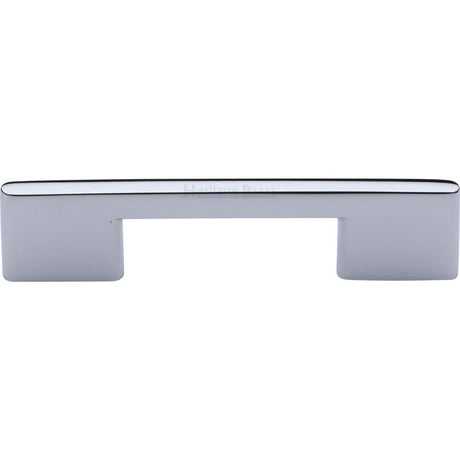 This is an image of a Heritage Brass - Cabinet Pull Slim Metro Design 96mm CTC Polished Chrome Finish, c3681-96-pc that is available to order from Trade Door Handles in Kendal.