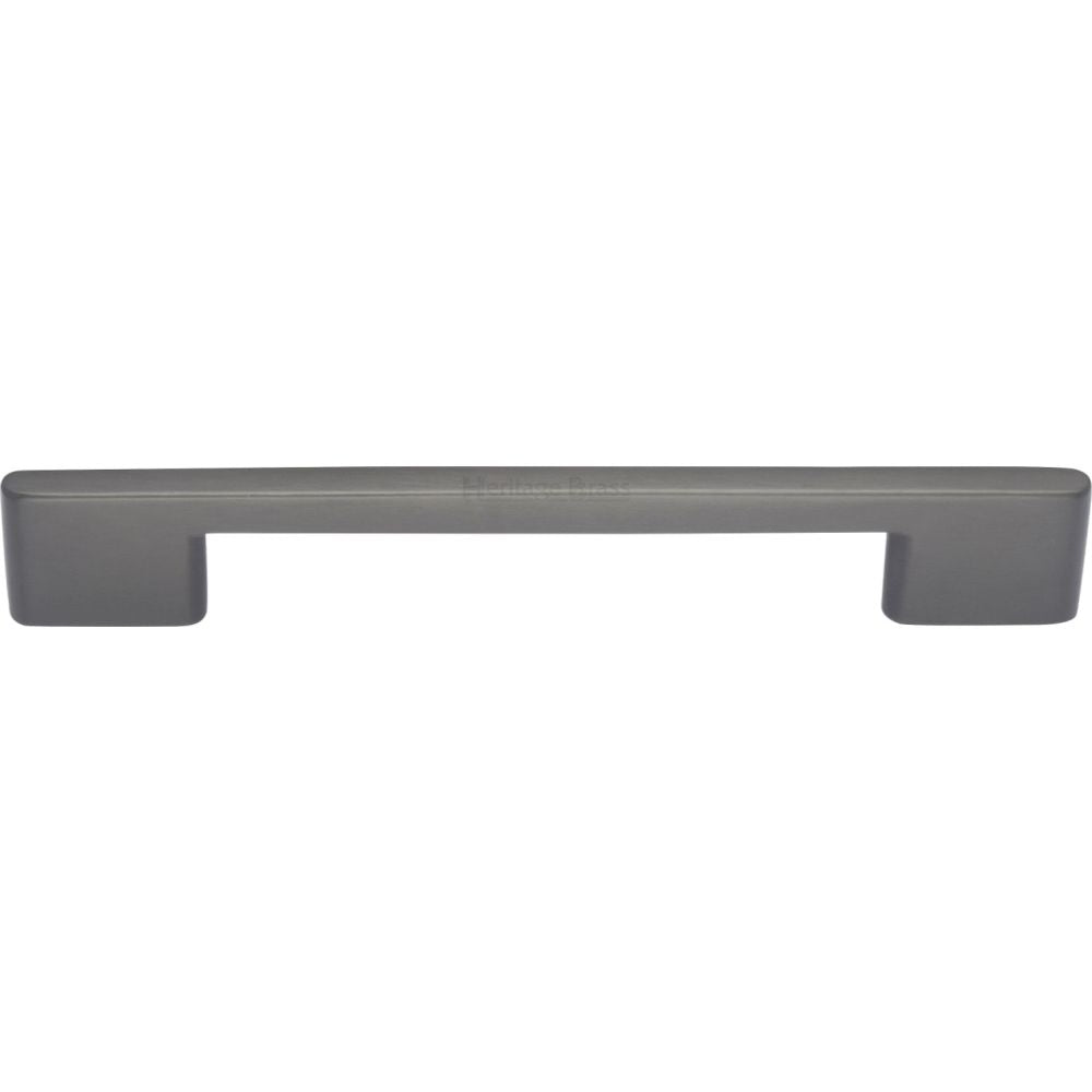 This is an image of a Heritage Brass - Cabinet Pull Slim Metro Design 160mm CTC Matt Bronze Finish, c3681-160-mb that is available to order from Trade Door Handles in Kendal.