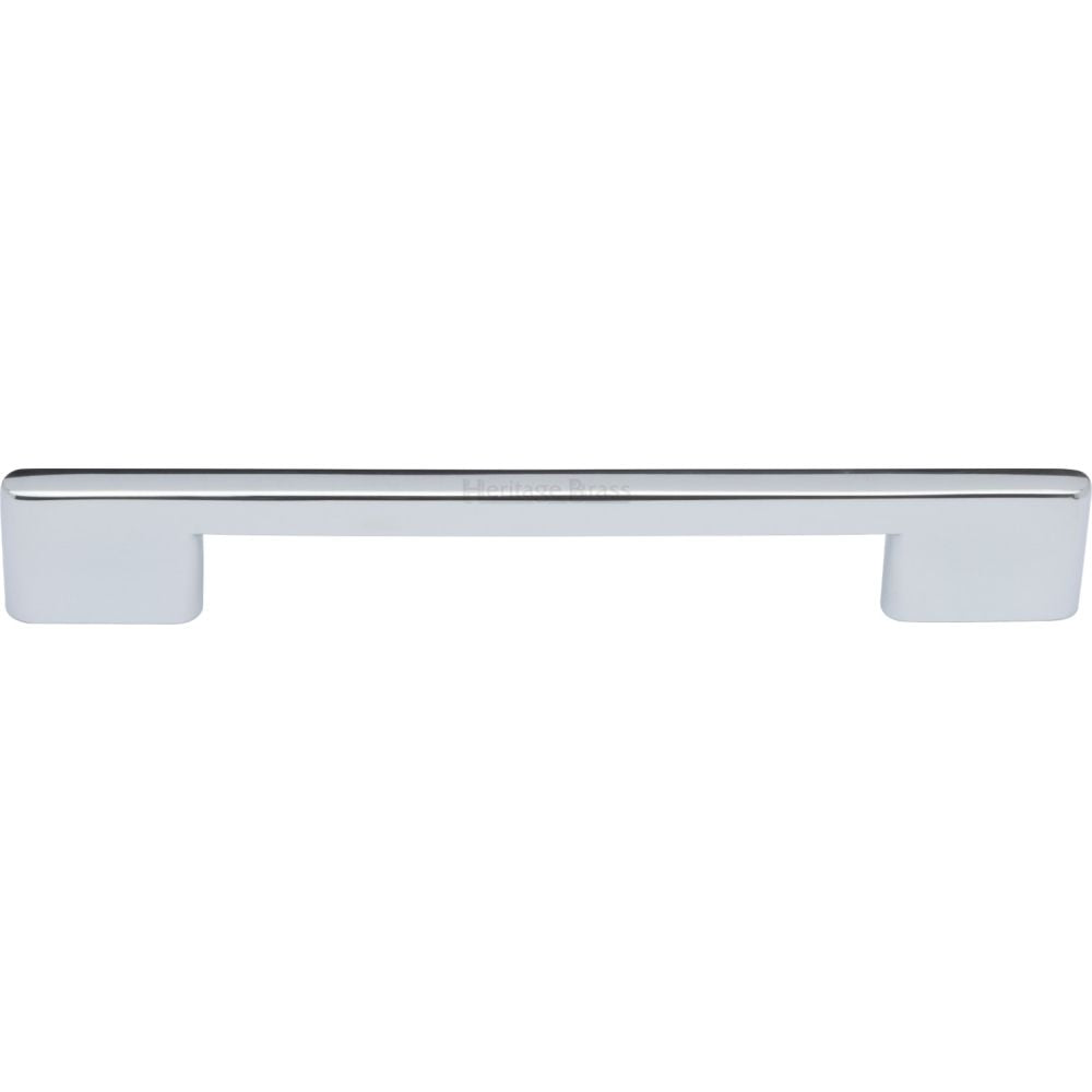 This is an image of a Heritage Brass - Cabinet Pull Slim Metro Design 160mm CTC Polished Chrome Finish, c3681-160-pc that is available to order from Trade Door Handles in Kendal.