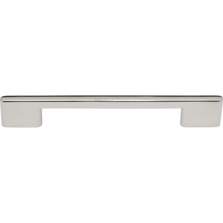 This is an image of a Heritage Brass - Cabinet Pull Slim Metro Design 160mm CTC Polished Nickel Finish, c3681-160-pnf that is available to order from Trade Door Handles in Kendal.