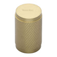 This is an image of a Heritage Brass - Cabinet Knob Cylindric Knurled Design 21mm Satin Brass Finish, c3840-sb that is available to order from Trade Door Handles in Kendal.