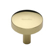 This is an image of a Heritage Brass - Cabinet Knob Domed Disc Design 32mm Polished Brass Finish, c3875-32-pb that is available to order from Trade Door Handles in Kendal.