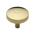 This is an image of a Heritage Brass - Cabinet Knob Domed Disc Design 38mm Polished Brass Finish, c3875-38-pb that is available to order from Trade Door Handles in Kendal.