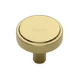 This is an image of a Heritage Brass - Cabinet Knob Stepped Disc Design 32mm Polished Brass Finish, c3952-32-pb that is available to order from Trade Door Handles in Kendal.