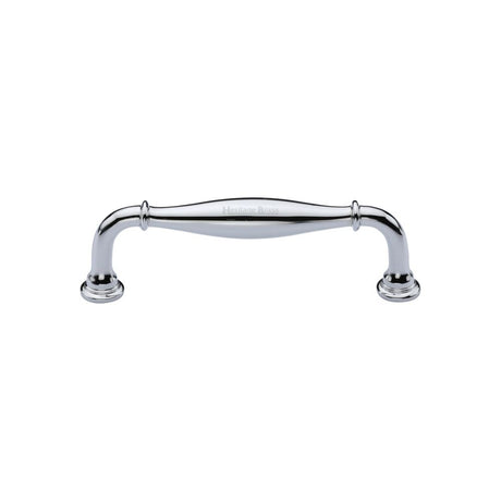 This is an image of a Heritage Brass - Cabinet Pull Henley Traditional Design 102mm CTC Polished Chrome Fi, c3960-102-pc that is available to order from Trade Door Handles in Kendal.