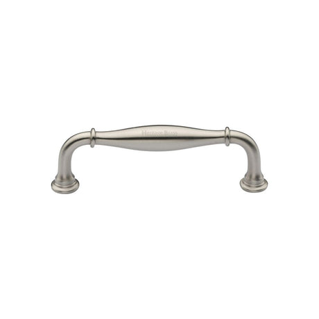 This is an image of a Heritage Brass - Cabinet Pull Henley Traditional Design 102mm CTC Satin Nickel Fi, c3960-102-sn that is available to order from Trade Door Handles in Kendal.