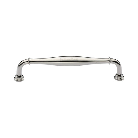 This is an image of a Heritage Brass - Cabinet Pull Henley Traditional Design 152mm CTC Polished Nickel Fi, c3960-152-pnf that is available to order from Trade Door Handles in Kendal.