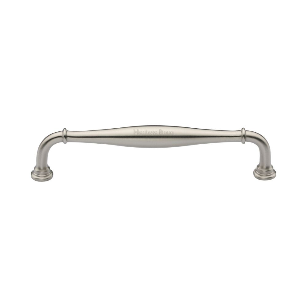 This is an image of a Heritage Brass - Cabinet Pull Henley Traditional Design 152mm CTC Satin Nickel Fi, c3960-152-sn that is available to order from Trade Door Handles in Kendal.