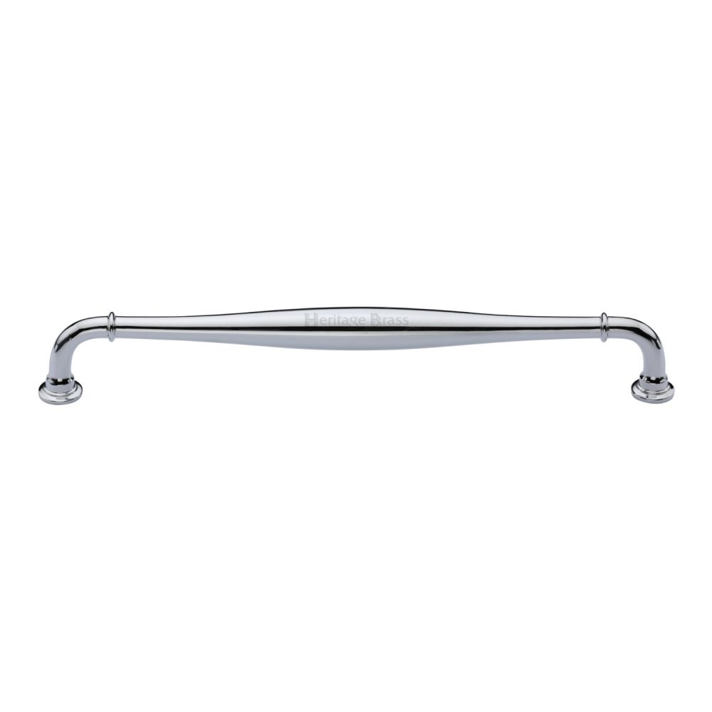 This is an image of a Heritage Brass - Cabinet Pull Henley Traditional Design 203mm CTC Polished Chrome Fi, c3960-203-pc that is available to order from Trade Door Handles in Kendal.