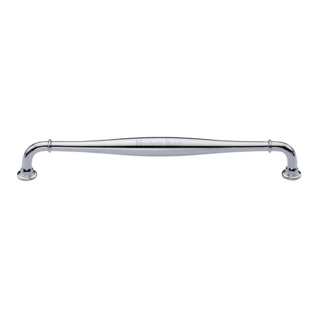 This is an image of a Heritage Brass - Cabinet Pull Henley Traditional Design 203mm CTC Polished Chrome Fi, c3960-203-pc that is available to order from Trade Door Handles in Kendal.