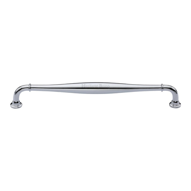 This is an image of a Heritage Brass - Cabinet Pull Henley Traditional Design 203mm CTC Polished Chrome Fi, c3960-203-pc that is available to order from Trade Door Handles in Kendal.