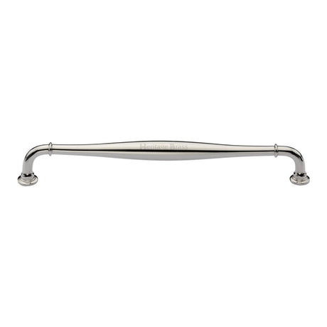 This is an image of a Heritage Brass - Cabinet Pull Henley Traditional Design 203mm CTC Polished Nickel Fi, c3960-203-pnf that is available to order from Trade Door Handles in Kendal.