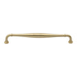 This is an image of a Heritage Brass - Cabinet Pull Henley Traditional Design 203mm CTC Satin Brass Fin, c3960-203-sb that is available to order from Trade Door Handles in Kendal.