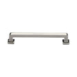 This is an image of a Heritage Brass - Cabinet Pull Square Vintage Design 152mm CTC Polished Nickel Finish, c3964-152-pnf that is available to order from Trade Door Handles in Kendal.