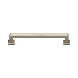 This is an image of a Heritage Brass - Cabinet Pull Square Vintage Design 152mm CTC Satin Nickel Finish, c3964-152-sn that is available to order from Trade Door Handles in Kendal.