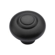 This is an image of a Heritage Brass - Cabinet Knob Round Bead Design 38mm Matt Black Finish, c3985-38-bkmt that is available to order from Trade Door Handles in Kendal.