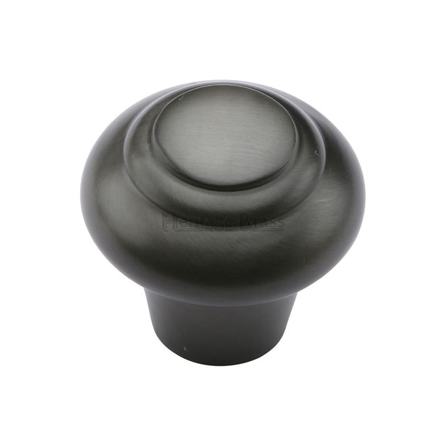 This is an image of a Heritage Brass - Cabinet Knob Round Bead Design 38mm Matt Bronze Finish, c3985-38-mb that is available to order from Trade Door Handles in Kendal.