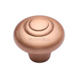 This is a image of a Heritage Brass - Cabinet Knob Round Bead Design 38mm Sat. Rose Gold Finish that is available to order from Trade Door Handles in Kendal