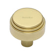 This is a image of a Heritage Brass - Cabinet Knob Round Deco Design 32mm Pol. Brass Finish that is available to order from Trade Door Handles in Kendal