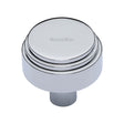 This is a image of a Heritage Brass - Cabinet Knob Round Deco Design 32mm Pol. Chrome Finish that is available to order from Trade Door Handles in Kendal