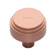 This is an image of a Heritage Brass - Cabinet Knob Round Deco Design 38mm Satin Rose Gold Finish, c3987-38-srg that is available to order from Trade Door Handles in Kendal.