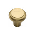 This is an image of a Heritage Brass - Cabinet Knob Round Edge Design 32mm Satin Brass Finish, c3990-32-sb that is available to order from Trade Door Handles in Kendal.