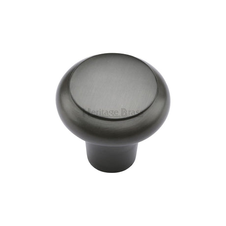 This is an image of a Heritage Brass - Cabinet Knob Round Edge Design 38mm Matt Bronze Finish, c3990-38-mb that is available to order from Trade Door Handles in Kendal.