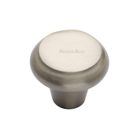 This is an image of a Heritage Brass - Cabinet Knob Round Edge Design 38mm Satin Nickel Finish, c3990-38-sn that is available to order from Trade Door Handles in Kendal.