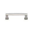 This is an image of a Heritage Brass - Cabinet Pull Vintage Design 102mm CTC Polished Nickel Finish, c4384-102-pnf that is available to order from Trade Door Handles in Kendal.