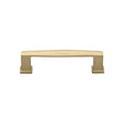 This is an image of a Heritage Brass - Cabinet Pull Vintage Design 102mm CTC Satin Brass Finish, c4384-102-sb that is available to order from Trade Door Handles in Kendal.