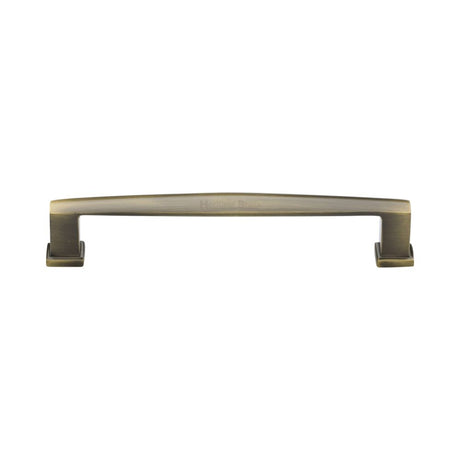 This is an image of a Heritage Brass - Cabinet Pull Vintage Design 152mm CTC Antique Brass Finish, c4384-152-at that is available to order from Trade Door Handles in Kendal.