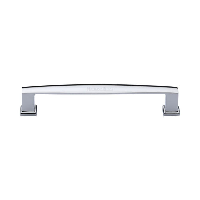 This is an image of a Heritage Brass - Cabinet Pull Vintage Design 152mm CTC Polished Chrome Finish, c4384-152-pc that is available to order from Trade Door Handles in Kendal.